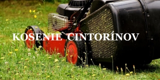 Kosenie časti nového cintorína - hroby v zelenom páse